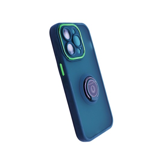 Case with Support Ring for Apple iPhone 14 Pro Max Smoked Green Case with Support Ring for Apple iPhone 14 Pro Max Smoked Green